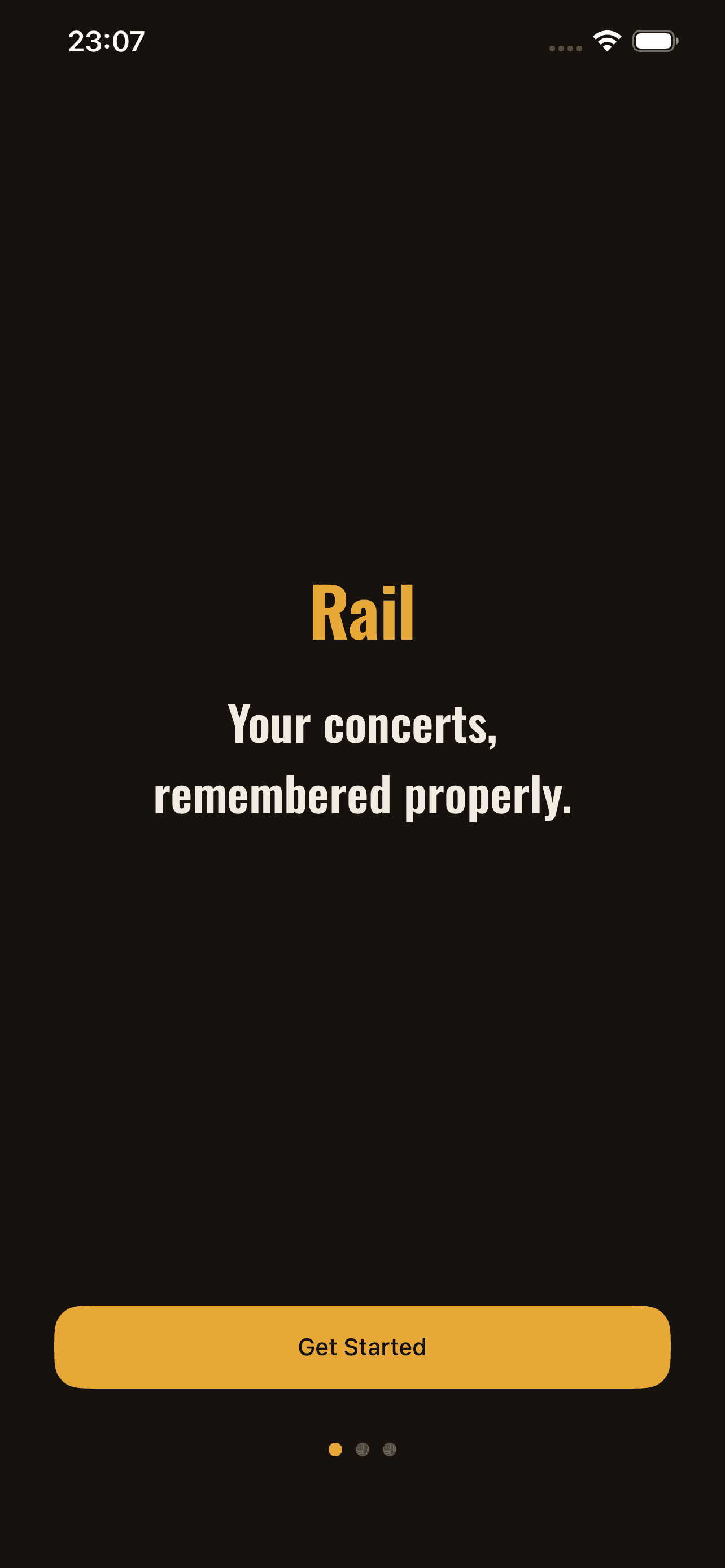 Rail onboarding screen