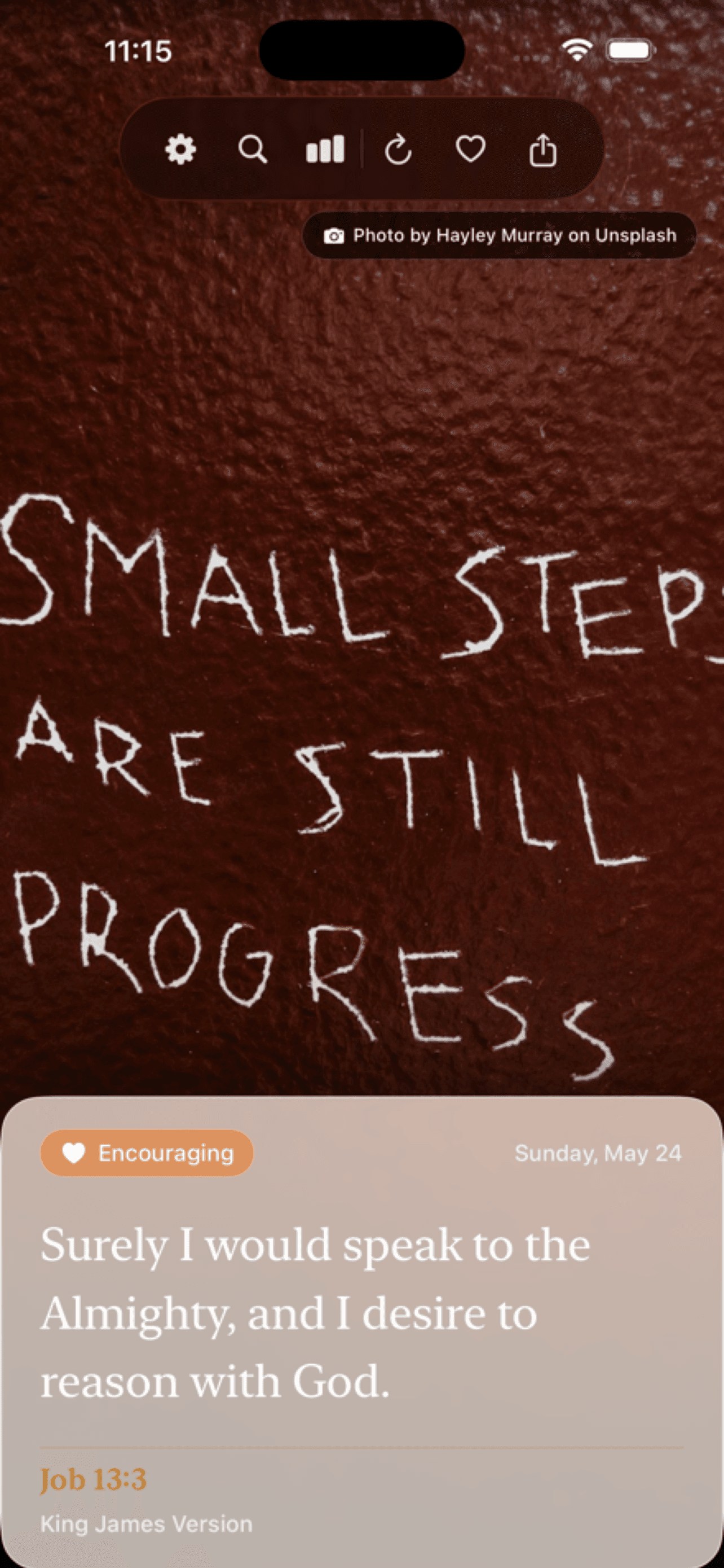 Daily Bread main verse screen
