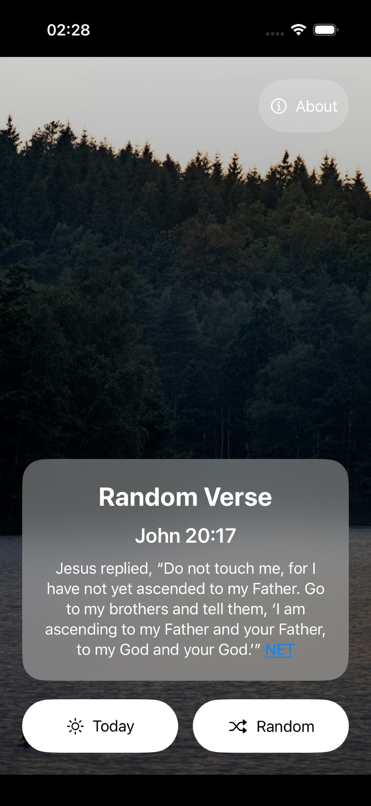 A random passage from the Berean Standard Bible